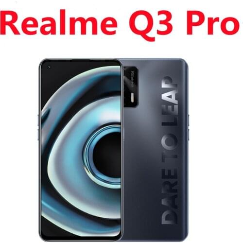 In Stock Realme Q3 Pro 5G Smart Phone Face ID 8GB RAM 256GB ROM 6.43" 120HZ Dimensity 1100 64.0MP 30W Charger Android 11.0 OTA
