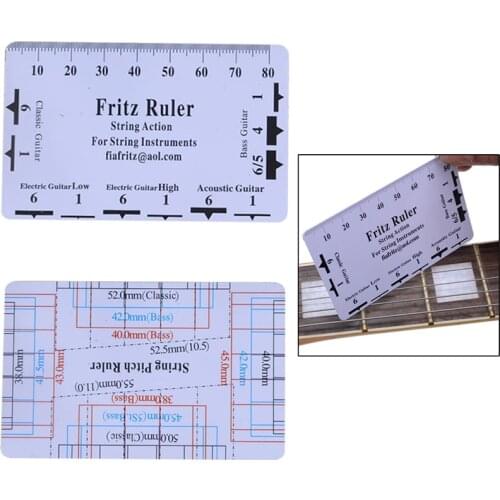 1pc Guitar String Action Gauge String Pitch Ruler Measuring Tool for Bass Classical Electric Acoustic Guitar Luthier Tool