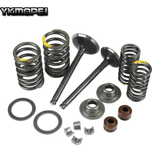 Motorcycle Intake Exhaust Valve comp Springs Cotter Seal Assy For Lifan 125 140 150cc Horizontal Engines Dirt Pit Bike ATV Quad