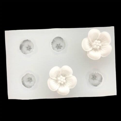 1pc 6 Mini Flowers Silicone Mold UV Epoxy Resin Pendant Craft Mould For Jewelry Making Decoration Mold