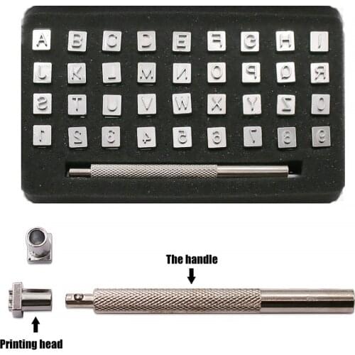 36pcs DIY Leather Seal Engraving Craft Tool Steel Alphabet Number Stamp Leather Craft Stamps Metal Printing Mold Engraving Set