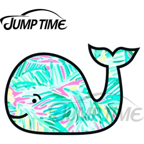 JumpTime 13 x 3.5cm For Tropical Whale Car Stickers Waterproof Laotop Decal Windshield Surfboard Cartoon Vinyl Car Wrap