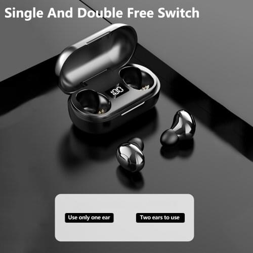 Wireless Earphone Bluetooth 5.0 Earphones Intelligent Charge Warehouse Digital Display Mini No Wire BT Sports Earphones