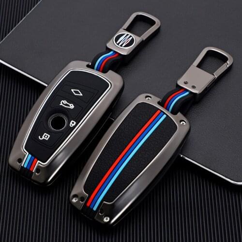 Galvanized Alloy Car Smart Key Fob Case SKin Cover for BMW 3 4 5 Series 320i 530i 550i F20 F21 F30 F31 F25 F01 F02 Car Key Case