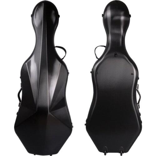 Black color 4/4 cello case bag high strength composite material with wheel