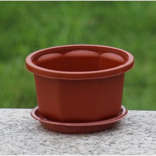 1PCS Flower Pot Eco-friendly Drainage Hole Plastic Modern Hanging Flower Pot for Outdoor Flowerpot Home Garden Decor