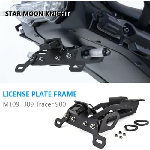 Motorcycle License Plate Holder Frame Fender mount Bracket LED Light For YAMAHA MT-09 MT09 MT 09 Tracer 900 FJ-09 FJ09 2015