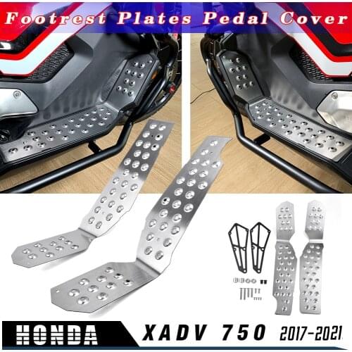 For HONDA XADV 750 Foot Plate Board Pedals Footrest FootBoard Cover Mat Pad XADV750 X-ADV 750 2017-2021 Motorcycle Accessories