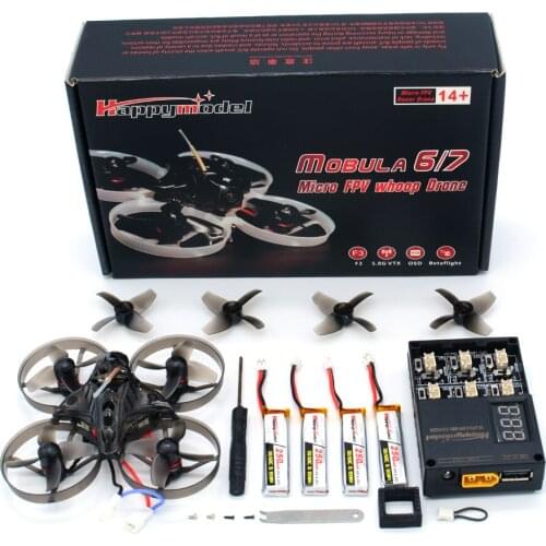 HappyModel Mobula7 V2 Crazybee F4 Pro V2 OSD 5.8G 25mW 700TVL SE0802 16000KV 2S Brushless 75mm FPV Tinywhoop Drone BNF