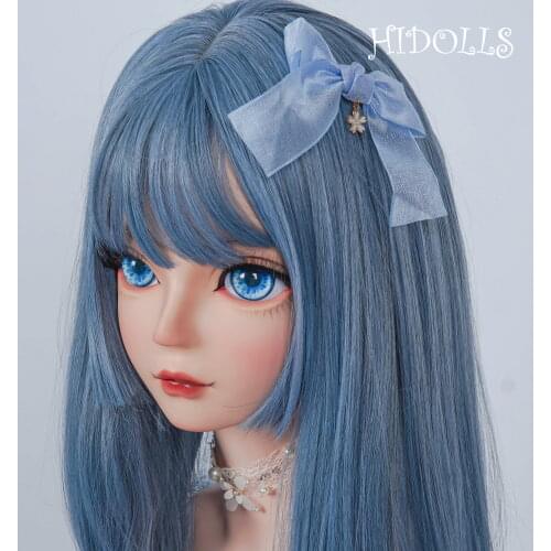 HD01 Ying)HIDOLLS Handmade Female Girl Resin Half Head Cosplay Japanese Role Play BJD Kigurumi Mask Crossdresser Doll Mask