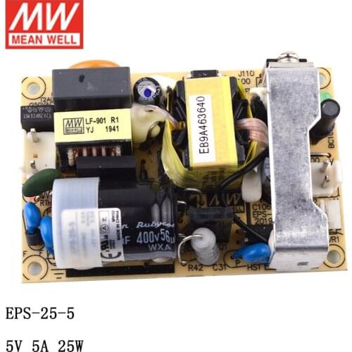 MEAN WELL EPS-25-5 25W Industrial Open Frame Switching Power Supply 110V/220V AC to 5V DC 5A 25W Circuit Board PCB power unit