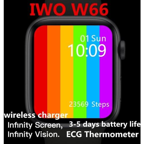 IWO 16 Watch Series 6 Smart Watch 1.75 Full Touch Screen Bluetooth Call Fitness Tracker Sports Watches Men Women W66 smartwatch