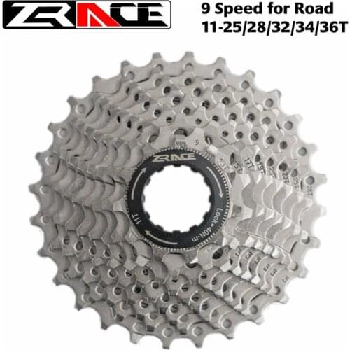 ZRACE 9S Road Bicycle Freewheel Cassette 9 Speed MTB Bike Cassette 11-25T/28T/32T / 34T / 36T Compatible with Alivio/Acera/SORA