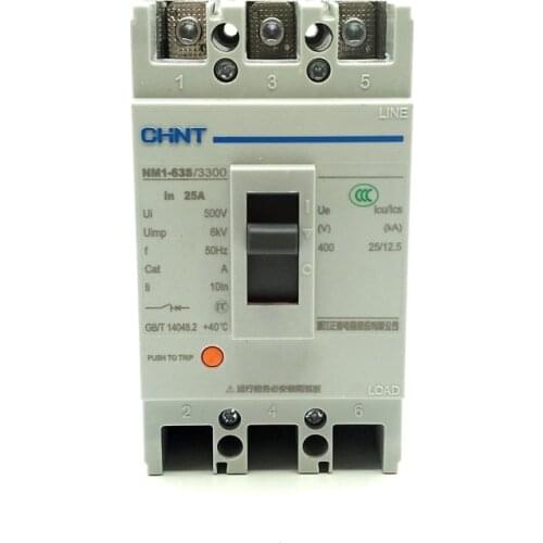 CHINT Moulded Case Circuit Breaker NM1-63S/3300 3 poles MCCB 10A 16A 20A 25A 32A 40A 50A 63A