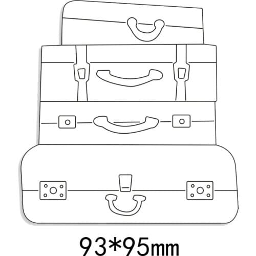 9.3*9.5 cm Vintage stacking suitcase Metal Cutting Dies New Stencils for Scrapbook Paper Cards Craft Making Craft Decoration