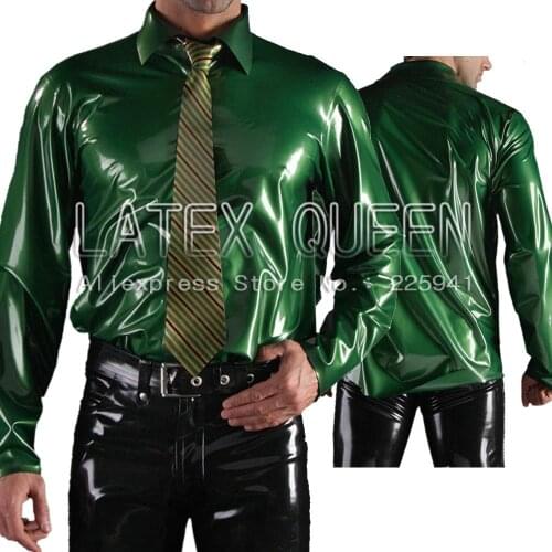 Hot sale mens latex shirt