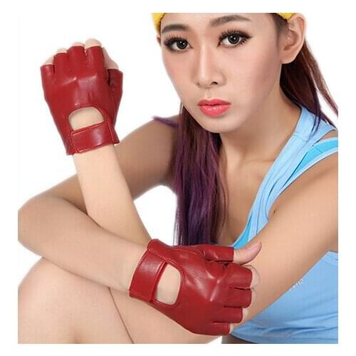 Men and womens fashion 100% Genuine leather semi-finger gloves summer slip-resistant mitring ride semi-finger male gloves