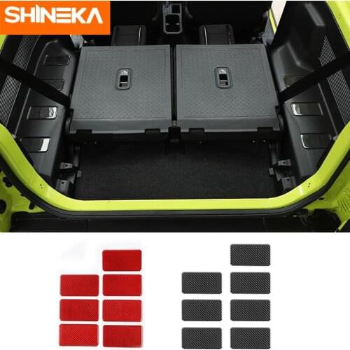 SHINEKA Carbon Fiber Stickers for Suzuki Jimny Car Rear Row Both Sides Decoration Cover Accessories for Suzuki Jimny 2019 2020