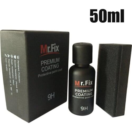 New Mr. Fix 30&50ml Upgraded Ceramic Coat 9H Car Polish Liquid Crystal Set High Density Car Super Hydrophobic GLass Coating HOT