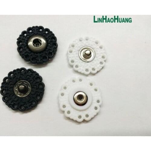Wholesale 80sets/lot Nylon plastic sew on press button Flower snap button fasteners free shipping 2015090203