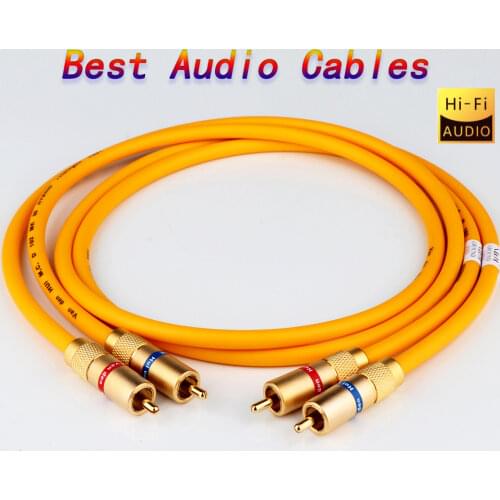 Pair Van Den Hul The D-102 III HYBRID (Halogen F) RCA Audio Cable Audio Video Extend Single Cable VDH RCA Interconnect cable
