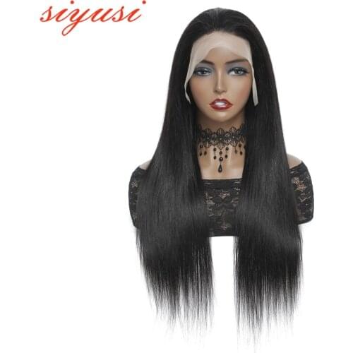 13x4 Lace Front Human Hair Wigs Straight HD Transparent Lace Frontal Wigs Glueless 10-32 inch Human Hair Wigs For Women 180
