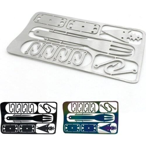 Portable Outdoor EDC Tools 22 in 1 Fishing Gear Hook Card Outdoor Camping Supplies Multifunctional Survival Tools