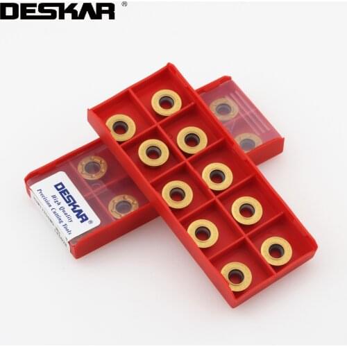 10PCS DESKAR RPMT1204MO-TT RPMT1204MOE-JS RDMT1204MO-MQ DQ RDMW1204MOT-PM LF6018 LF6028 Milling Inserts Lathe Cutter Blades