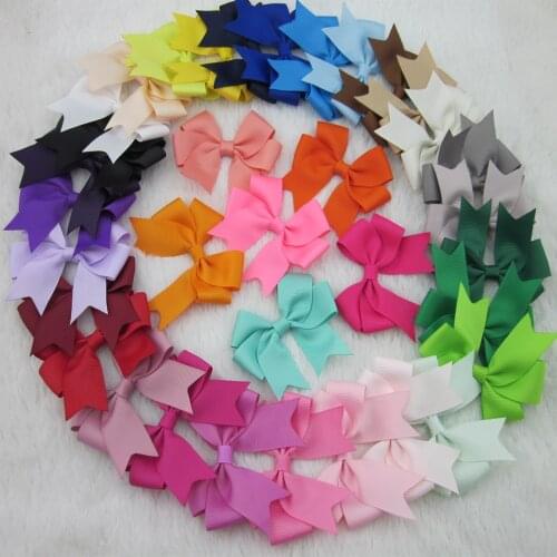XIMA 105pcs/lot 3"High Quality Ribbon Girls Hair Bow With Clip for Children Hair Accessories