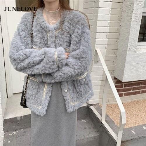 Winter Woman Faux Lambwool Fur Coat Fluffy Warm Sweet Fur Coat Abrigo Veste Fourrure Femme пальто женское De Lana Y Mezclas