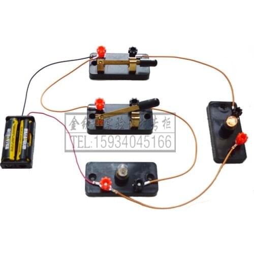 Pupils series-parallel circuit switch battery box bulb socket circuit entry required Physics lab equipment tools free shipping