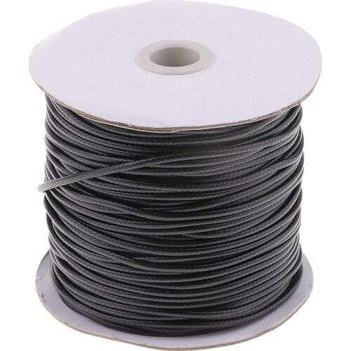 100Yds 2.5mm Cotton Waxed Thong Cord Leathercraft Cord Handwork String DIY Craft