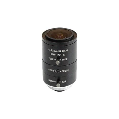 2.0Mega Pixel C-Mount 4-12mm 1/2'' Format FA/ Machine Vision vari-focal length lenses F1.6 manual Iris CCTV lens