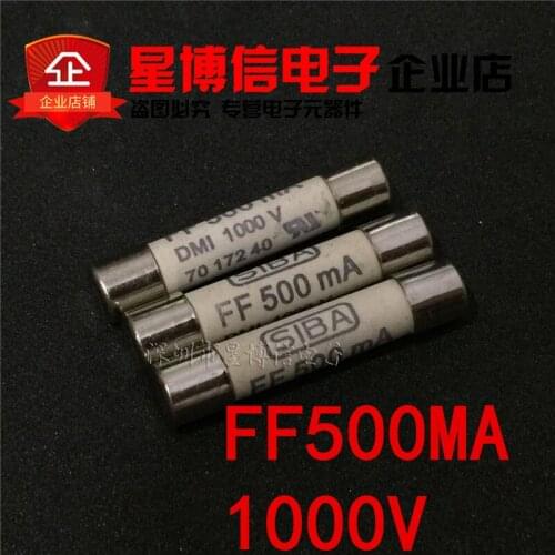 5pcs/Lot 6mm x 32mm FF 500mA 1000V SIBA Ceramic Fuse 6 x 32mm Brand New