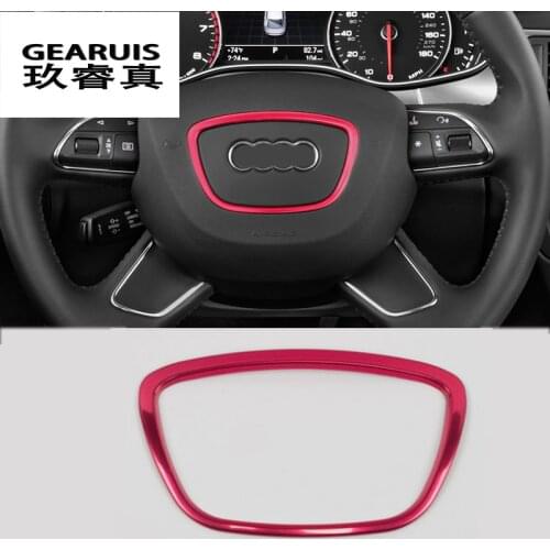 Car-styling steering stainless steel wheel decorative circle sequins Cone sticker Cover For Audi A3 A4 A5 A6 Q7 Q5 Accessories