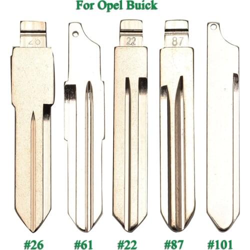 Bilchave 10pcs No.22 26 71 61 87 Remote Car Key Blade Fob For Buick Excelle HRV Triumph LaCrosse Regal Verano Encore Replacement