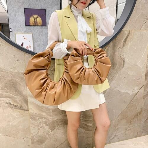 Brand Original Design Fashion Bag Unique Underarm Bag 2021 New Fashion High Fashion Cloud Fold Bag Flower Handbag