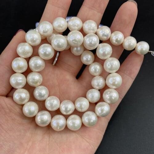 New Natural AA Freshwater Pear Beads Round Shape Simplicity DIY Women Necklace Bracelet Jewelry Accessories Making Size 10-12mm