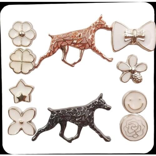 Doberman Husky Poodle Teddy American Bulldog Staffordshire Terrier Original Dog Animal Women Brooch Pins Breastpin Jewelry Set