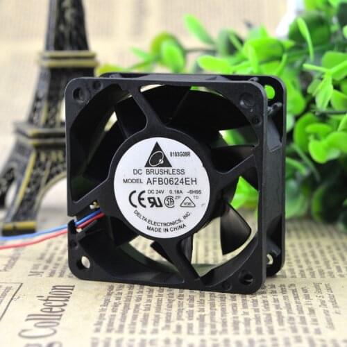 FOR Delta AFB0624EH 6025 24V 0.18A 6CM/cm Double Ball Inverter cooling Fan
