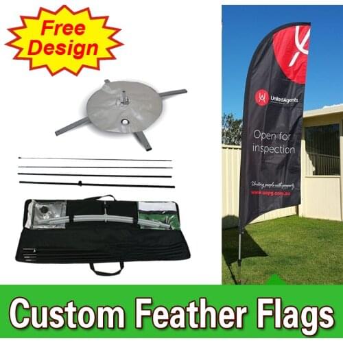 Double sided Event Banners Flags Open Bann with cross base free design free shipping custom made cheap feather flags and banners