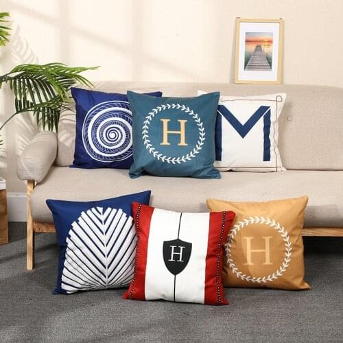 European Roman Style Letters Pillowcase Cushion Cover Office Sofa Lumbar Pillow Case
