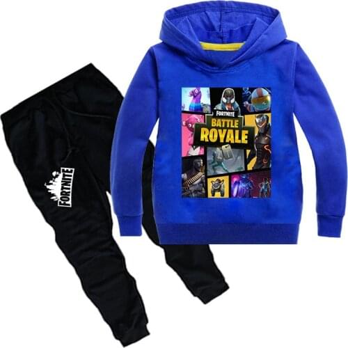 Fortnite Game Hoodies+Pant Sports Suit 2pcs/Set Spring Autumn Tracksuits Battle Royale Girl Boy Clothes Set Kids Clothing Sets