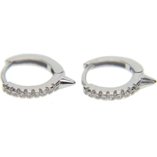 Hot Fashion Real 925 Silver Circular Dot Stud Earrings With Color Plated For Women Authentic Original Jewelry Gift