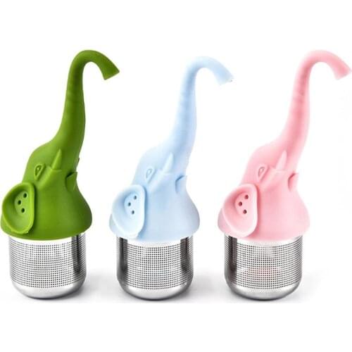 Cute Elephant Head Tea Infuser Stainless Steel Tea Ball Leaf Tea Strainer for Brewing Device Herbal Spice Filter Kitchen Tools