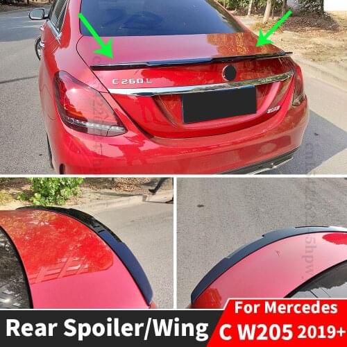 Roof Rear Spoiler Wing Modified Tail Air Deflector Splitter Diffuser Exterior Part For Mercedes Benz C W205 2019 2020 2021 2019