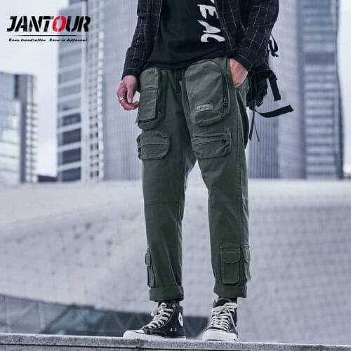 Autumn Winter Mens Pants Big Pockets Pantalon Cargo 2020 Fashions Safari Style Pants Streetwear Trousers Size M-3XL