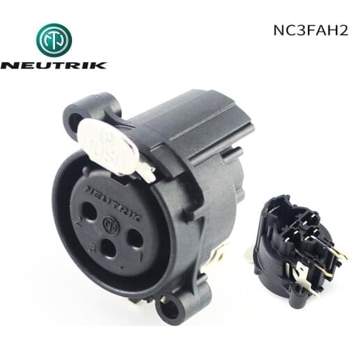 NEUTRIK NC3FAH2 3 pole female XLR receptacle Power amplifier circuit board cannon Socket horizontal PCB mount