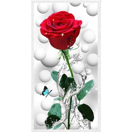 Special shaped diamond painting mosaic embroidery cross stitch kit pattern water rose full round rhinestones bead picture 5D DIY