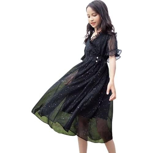 Dresses For Girls Floral Pattern Girl Party Dress 2021 Child Dress Summer Girls Clothes 6 8 10 12 14